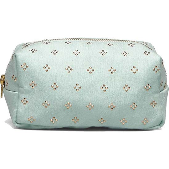 PIPOL BAZAAR Square Deco Vegan Suede Cosmetic Turqoise