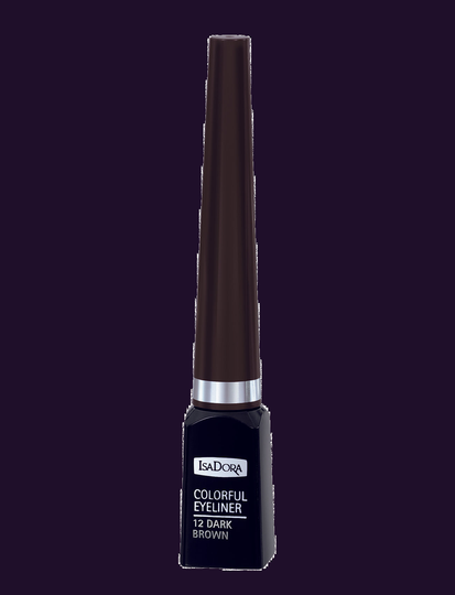 Colorful/Glossy/Gel Eyeliner 12 Dark Brown Eyeliner Rajauskynä Meikki Ruskea IsaDora