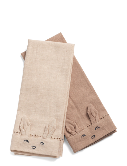 Baby Napkins 2Pcs - Faded Rose / Powder Pink Home Meal Time Napkins & Accessories Vaaleanpunainen Elodie Details