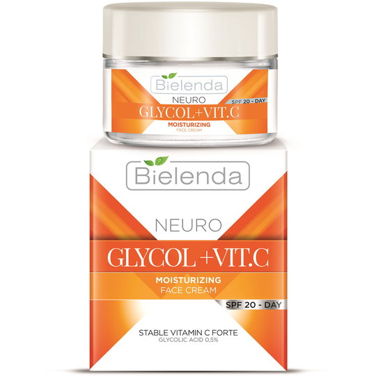 Bielenda NEURO GLICOL + VIT. C Moisturizing face cream day SPF 2