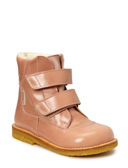 Boots - Flat - With Velcro Talvikengät Tarroilla Ruskea ANGULUS