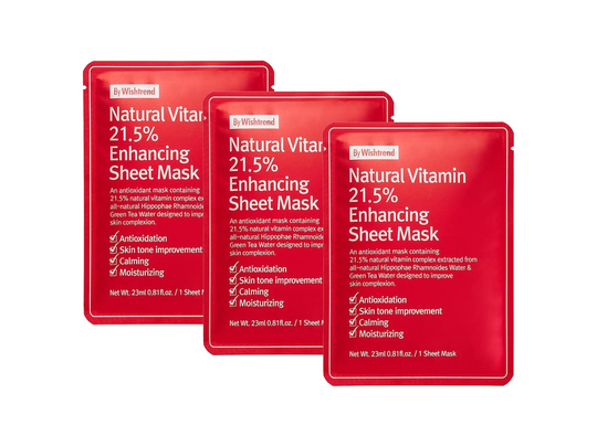 By Wishtrend Natural Vitamin 21,5% Enhancing Sheet Mask, By Wishtrend Kangasnaamiot