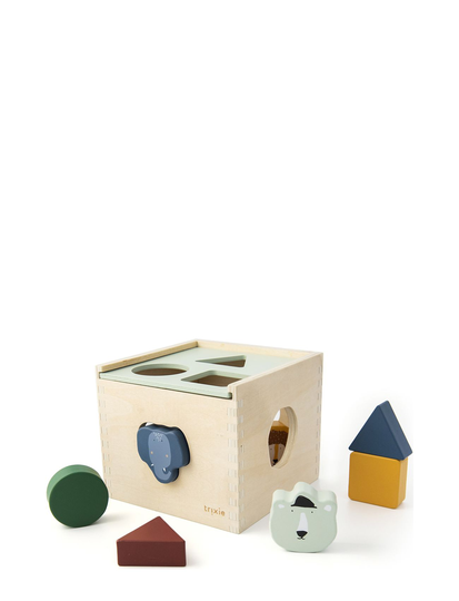 Wooden Shape Sorter Toys Baby Toys Educational Toys Activity Toys Monivärinen/Kuvioitu Trixie Baby