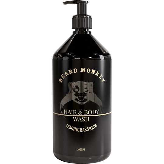 Hair & Body Lemongrass, 1000 ml Beard Monkey Suihku- ja kylpytuotteet
