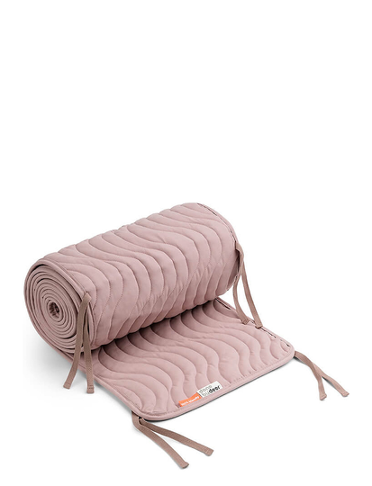 Quilted Bed Bumper W/Strings Waves Baby & Maternity Baby Sleep Bed Bumper Vaaleanpunainen D By Deer